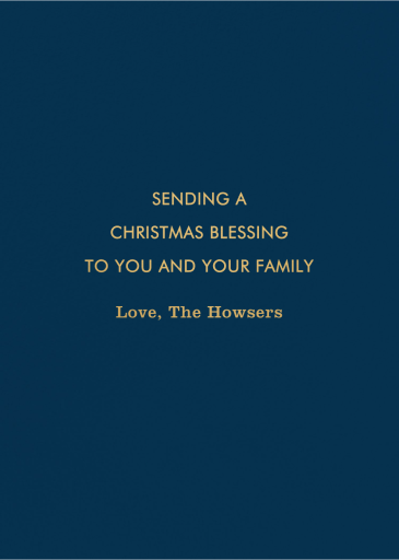 Gold Forest Christmas Card - Back