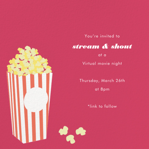 Bucket of Popcorn by Paperless Post