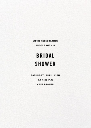 Confetti Photo - Bridal Shower Invitation by kate spade new york - Back
