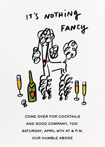 Posh Poodle - Cocktail Party Invitation by Rob Wilson