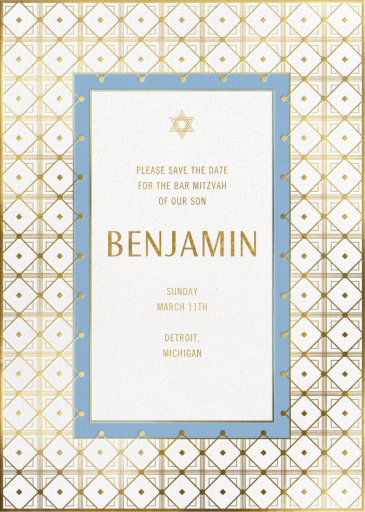 Gold Grid - Save the Date by Paperless Post