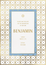 Gold Grid - Save the Date by Paperless Post