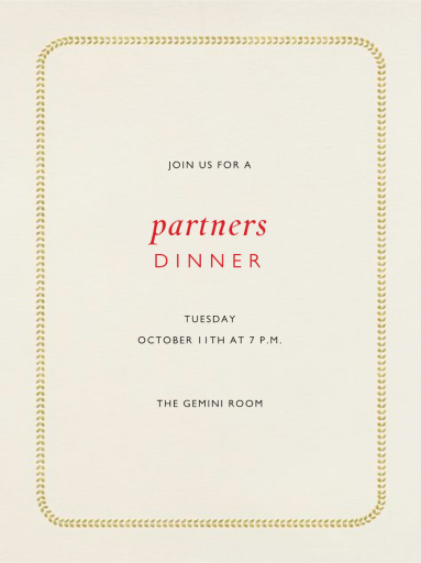 Leaf Inner Bevel Border by Paperless Post