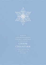 Magen David - Bris/Baby Naming Invitation by Bernard Maisner