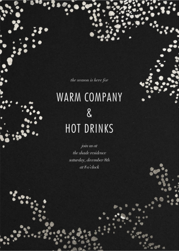 Metallic Paint Splatter - Cocktail Party Invitation by Kelly Wearstler