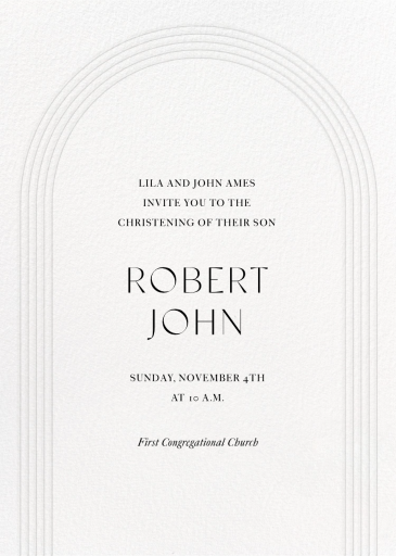 Embossed Arch - Religious Invitation by Paperless Post