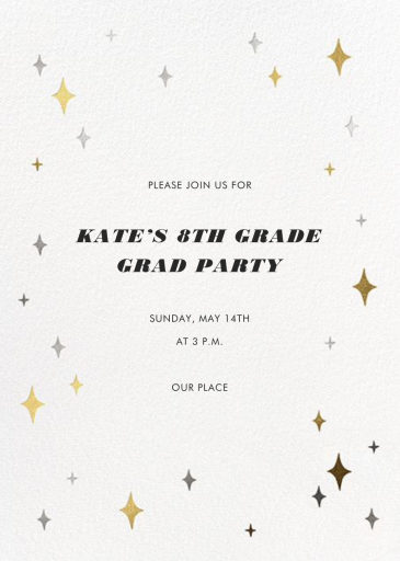 Space Age Stars Photo - Graduation Party Invitation by Paperless Post - Back