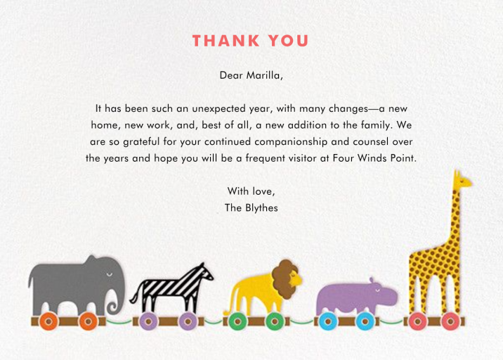 Animal Train - Stationery by Paperless Post