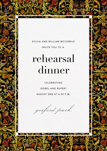 Escorial - Rehearsal Dinner Invitation by Cabana