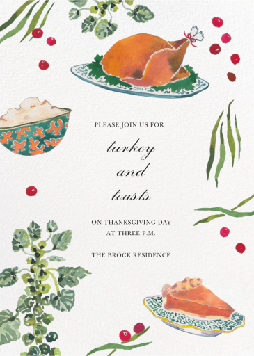 Artful Table - Thanksgiving Invitation by Happy Menocal