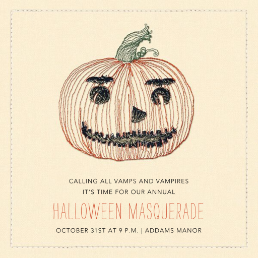 Pumpkin Face - Halloween Invitation by Coral & Tusk