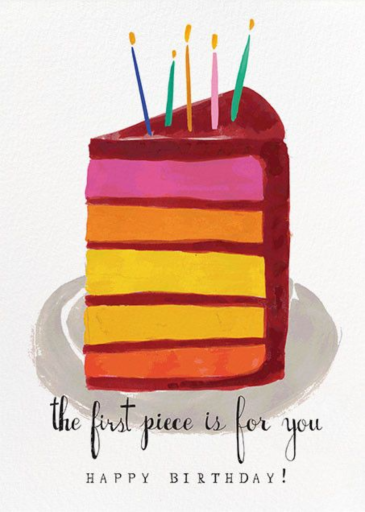 The First Piece - Birthday Card by Mr. Boddington's Studio