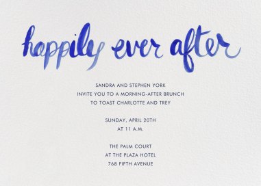 Casual post wedding brunch invitation wording hotsell