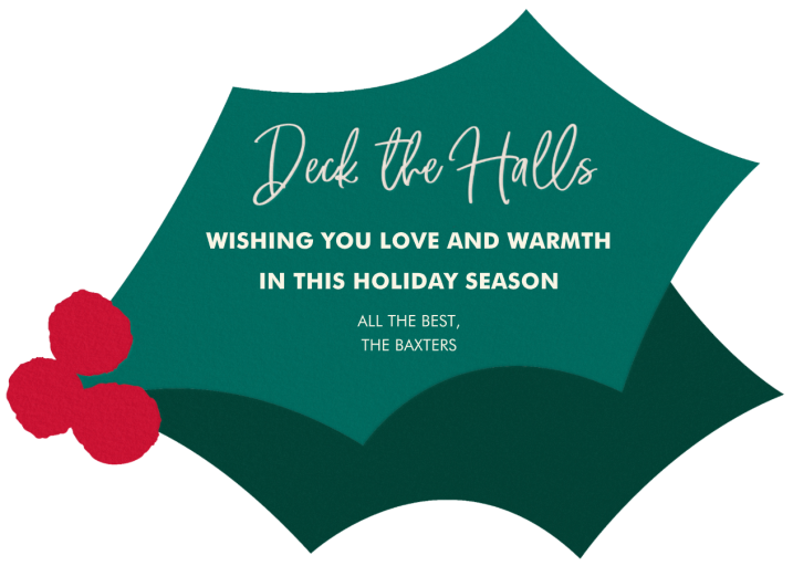 Major Holly - Christmas Card by Meri Meri