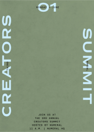 Linear Type - Conference Invitation by Kelly Wearstler