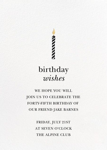 Birthday Candle by Sugar Paper