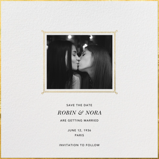 Traditional Frame - Save the Date by Paperless Post