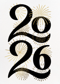 New Year Fireworks - Greeting Card by Paperless Post