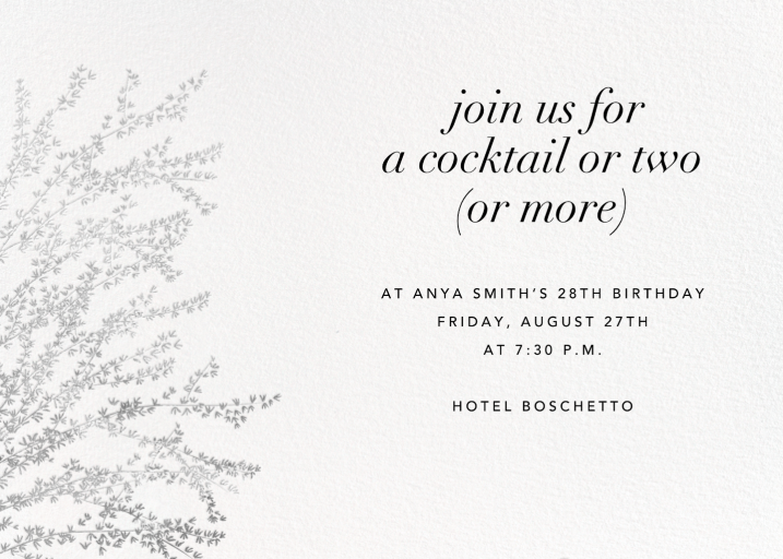 Forsythia Branch (Horizontal) - Birthday Invitation by paperless_post