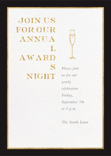 Oro (Tall) - Awards Ceremony Invitation by Paperless Post