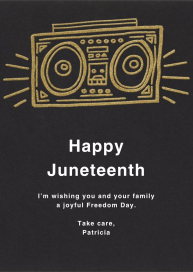 Radiant Boom Box - Juneteenth Card by Paperless Post