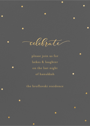Celebration Dots - Hanukkah Invitation by Sugar Paper