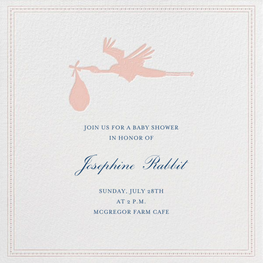 A Storks Delivery - Baby Shower Invitation by Mr. Boddington's Studio