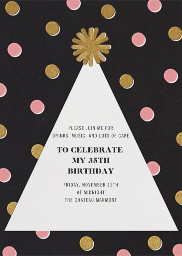 Pom Pom Party Hat Modern by Paperless Post