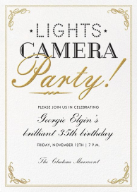 Lights, Camera, Party - Birthday Invitation by Crate & Barrel
