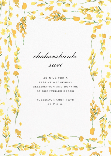Splendid Floral - Nowruz Invitation by Carolina Herrera