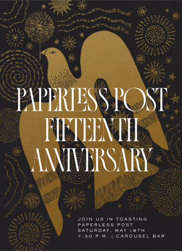 Golden Flight by Paperless Post