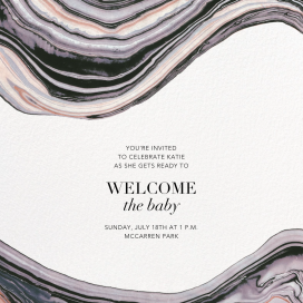 Marbleized - Baby Shower Invitation by Kelly Wearstler