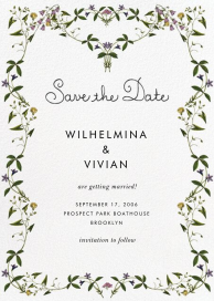 Dancing Violets - Save the Date by Stephanie Fishwick