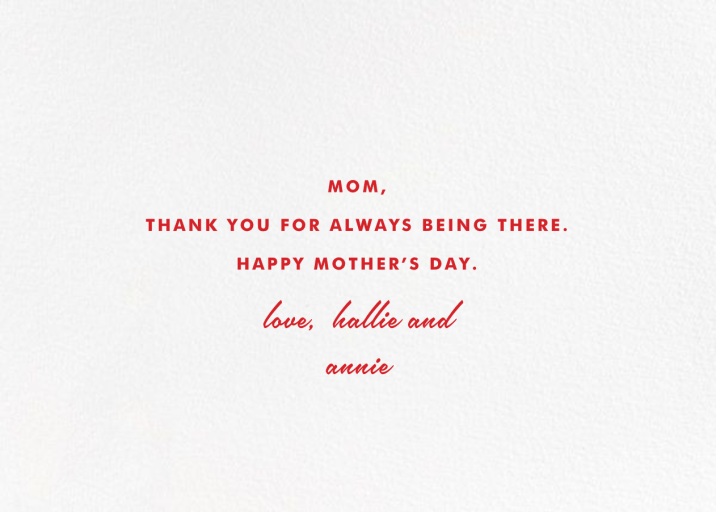 Happy Mother's Day Script - Mother's Day Card by Paperless Post - Back