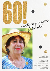 Never Gets Old - 60th Birthday Invitation by Paperless Post