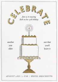 Golden Frosting - Birthday Invitation by Martha Stewart