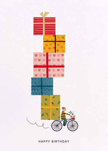 Birthday Bike (Blanca Gómez) - Birthday Card by Red Cap Cards