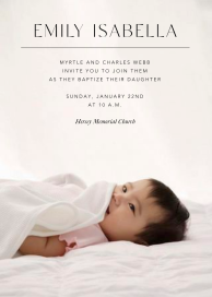 Happy Baby Photo - Baptism & Christening Invitation by Paperless Post
