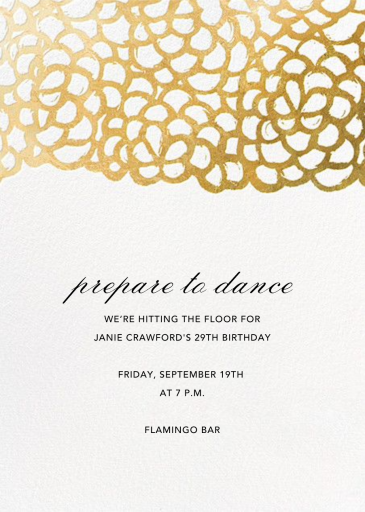 Gardenia (Tall) - Hanukkah Invitation by Oscar de la Renta