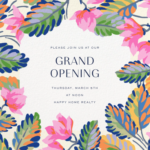 Frond Border - Launch Party Invitation by Liberty