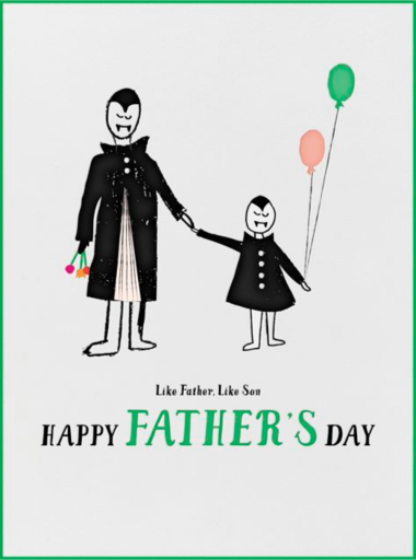 Vampire Son - Father's Day Card by Mr. Boddington's Studio