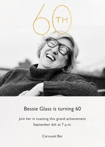 Decade Photo - 60th Birthday Invitation by Paperless Post