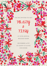 Bouquets of Cheer - Christmas Party Invitation by Mr. Boddington's Studio