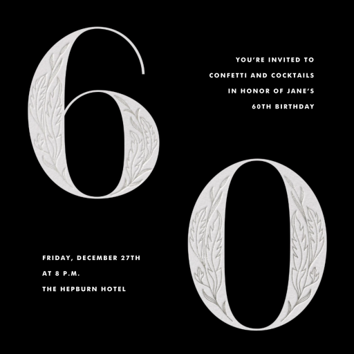 Nouveau Numerals - Birthday Invitation by Paperless Post