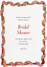 Watercolor Ribbon Border - Bridal Shower Invitation by Happy Menocal