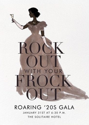 Frocks Out - Fundraiser Invitation by Derek Blasberg
