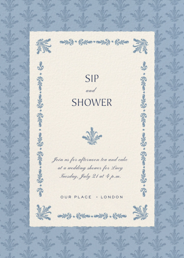 Baroque Border - Bridal Shower Invitation by Martha Stewart
