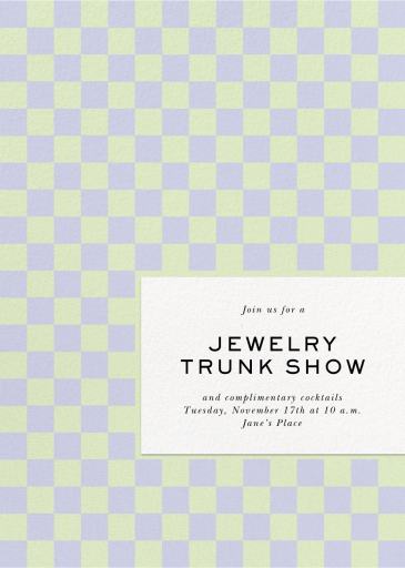 Checked - Shopping Event Invitation by Paperless Post