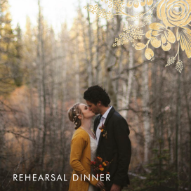 Heather and Lace Photo (Square) - Rehearsal Dinner Invitation by Rifle Paper Co.