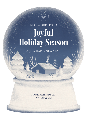 Winter Snow Globe - Business Holiday Card by Paperless Post